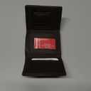 MARSHAL Ladies Black Leather Lambskin Wallet W Coin Purse 796