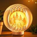 Light Up Easter lights with USB Charging for Tabletop, Paper Carving Easter Decorations indoor for Home, Easter Table Decor Lamp,Easter Gifts for Kids,Easter Basket Stuffers for Adult Boys Girls Teens
