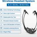 TV EARS 5.0 Dual Digital Wireless Headset System for Watching, Includes 2 Headsets & RF Transmitter Compatible with Most TV Brands, Ideal for Seniors & with Hearing Difficulties