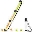 17 Balls Collapsible Pickleball Ball Retriever, Tennis Ball Retriever, Pickleball Pickup Tube with Shoulder Strap, Lightweight & Durable Ball Retriever for Easy Pickup, Collection, Carry, Storage