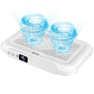 Nail Dust Collector with 1700PA Powerful Suction, Professional Wired Nail Dust Extractor, 4500RPM Nail Vacuum Fan with 3 Suction Modes & 2 Reusable Filters for Acrylic Nails Polishing at Salon & Home