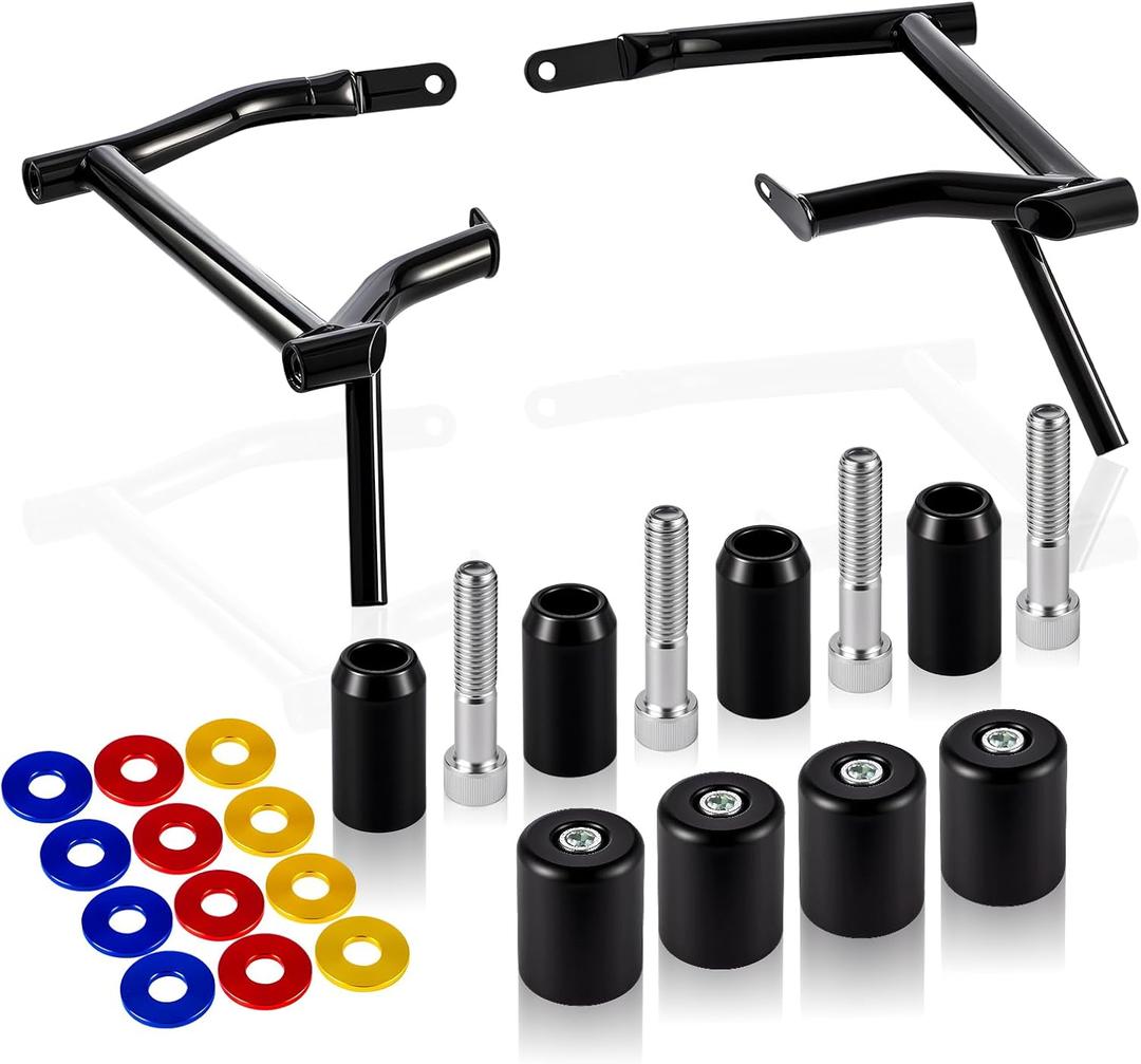 Black Saddle Bag Guards Crash Bar for Harley Touring 2009-2023 Street Glide Road Glide Road King Electra/Ultra