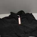 QINSEN Women's Full Zip Fleece Short Jacket Warm Winter Long Sleeve Stand Collar Sherpa Crop Coat, Black, Size  M