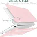 DONGKE for MacBook Pro 13 inch Case 2023 2022 2021 2020 Release Model: A2338 M2/M1 A2289 A2251 with Touch Bar & Touch ID, Frosted Matte Plastic Hard Shell Case & Keyboard Cover, Solid Pink