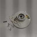 Leviton One-Piece Glazed Porcelain Outlet Box Mount, Incandescent Lampholder, Pull Chain, Top Wired, 9726-C, White