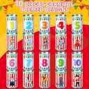 13 Pcs Carnival Can Game Bean Bag Toss Carnival Games with 10 Tin Cans and 3 Bean Bag for Easter Outdoor Family Party Birthday Indoors Outdoors Activities