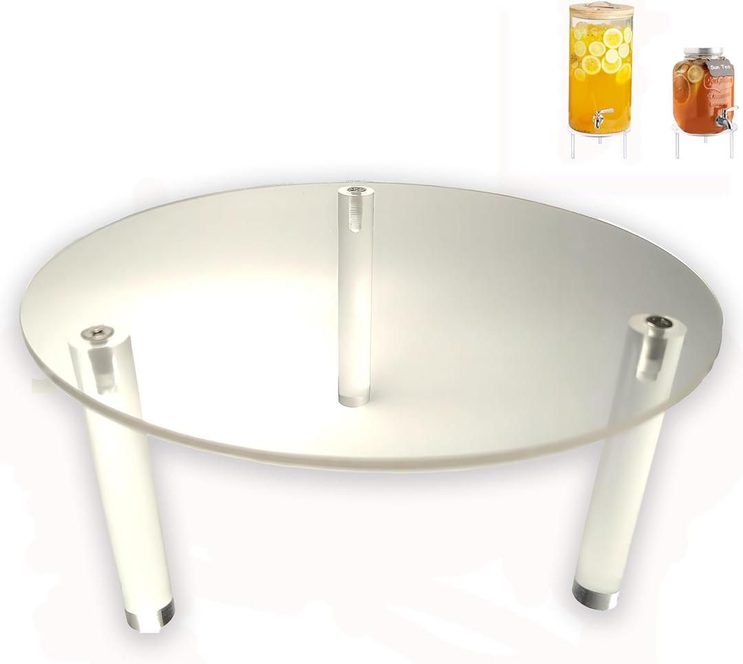 Drink Dispenser Stand,Clear Acrylic Stands,Fit Max 7.87 Inch Diameter of Glass Drink Dispenser,Water Dispenser Stand for Parties and Events,Plant Stands,Cake Stand,Beverage Dispenser Stand Only
