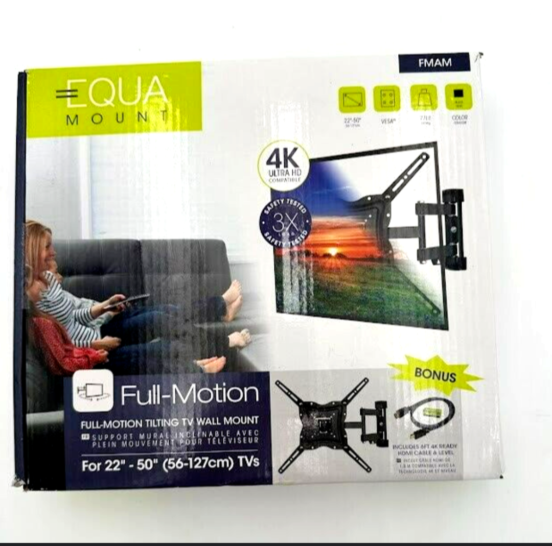 Equa Mount Full Motion Tilting TV Wall Mount for 22" to 50" TVs - Small TV Mount