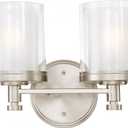 Nuvo 60/4642 Decker Brushed Nickel Two Light Vanity