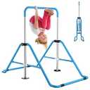 WATBKHE Kids Gymnastics Bar Toddler Gymnastic Equipment for Kid Home, Adjustable Height Gymnastic Training Bar for 3-7 Years Old Girls Boys (Blue)
