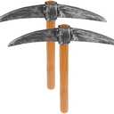 2pcs Props Foam Cosplay Safe Shovel Prop Fake Shovel Tool Dwarf Gnome Cosplay Halloween Costume Accessories, 49.00X41.00X4.50CM Multi