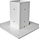 Mail Boss 7157 Surface Mount Post Base Plate, Cream White