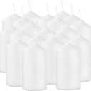 2x4 High White Pillar Candles, Set of 20, Unscented. Bulk Buy. Ideal for Wedding, Emergency Lanterns, Spa, Aromatherapy, Party