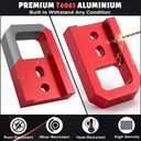 Tow Hooks for Tacoma 2024-2026/4Runner 2025-2026/Land Cruiser 250 2024-2025, T6061 Aluminum, 10,000lbs Capacity, Tow Hooks for Toyota Tacoma/4Runner/Land Cruiser 250, Bolt-On Installation (Red)