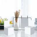 24 Pcs Ballot Boxes Suggestion Boxes Donation Box for Fundraising, Cardboard Raffle Box with Slot and Removable Header for Collecting Business Card Voting Contest, Valentine Boxes for Kids (White)