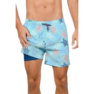 INGEAR Men's Athletic Stretch Workout Shorts Gym Quick Dry Running Trunks Boxer Lining S