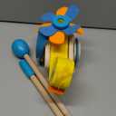 Battat  Waddling Push Toy  Wooden Duck  Walks & Flaps  Silly Sounds & Bobble Head  12+ Months  Quack & Go Duck