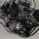 Brightown Outdoor String Lights, 50FT 25 G40 Bulbs Shatterproof Patio Lights, IP65 Waterproof Dimmable Hanging Connectable Globe LED Outdoor Lights for Backyard, Bistro, Porch, Deck, Balcony (Black)