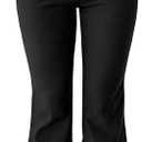 Milumia Women's Flare Leg Bell Bottom Dress Pants Old Money Low Waist Wide Waistband Work Office Trousers (Black, S)
