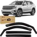 Nilight Vent Window Visors for Volkswagen (VW) Atlas 2018 2019 2020 2021 2022 2023 2024 2025, in-Channel Rain Guards, Original Window Deflectors-4PCS