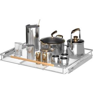 Pull Out Drawer Cabinet Organizer, Expandable Slide Out Storage Shelves - Heavy Duty, Durable and Smooth Slide-Out, 12.3"~18.3" Wide x 22.5" Deep, 1 Pack