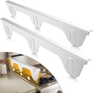 Stove Gap Filler Stove Gap Covers Stainless Steel stove gap filler- High-Quality, Attractive & Easy Installation (Silver,23.4"L, 0.74" W)