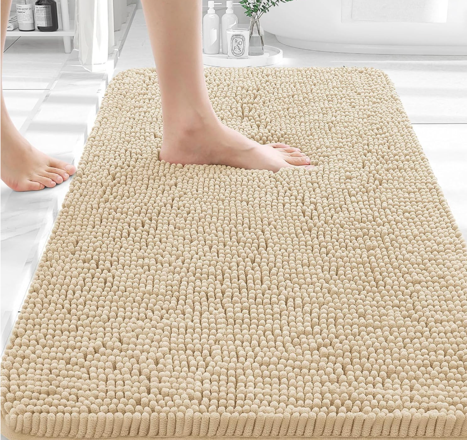 Bathroom Rugs 23 inch×60 inch, Extra Soft Absorbent Chenille Bath Rugs, Rubber Backing Quick Dry, Machine Washable Bath Mats for Bathroom Floor, Tub and Shower, Home Decor Accessories