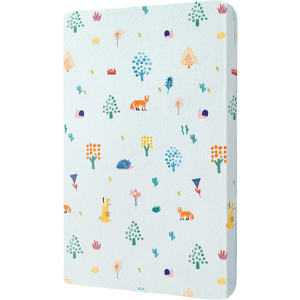 Mini Mattress, 38 x 24 with Washable Soft Jacquard Cover Fits for Mini and Portable Cribs, Dual Sided with Firm Support and Comfort Memory Foam, Woodland Animal Pattern