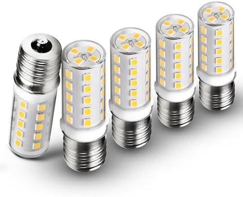 Heifymi E17 Intermediate Base LED Appliance Light Bulb Over Stove 4 Watt Equivalent 40 Watt 4000K Natural White for Chandelier Ceiling Fan Microwave Range Hood Light Bulbs,Non-Dimmable,450lm,5pack