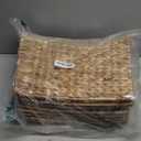 Rattan Christmas Tree Collar - 42in Rustic Farmhouse Style, Hand-Woven Natural Fiber Base with Bow, Large Tree Skirt for Holiday Decor, Fits 6-8ft Trees & Conceals Stand