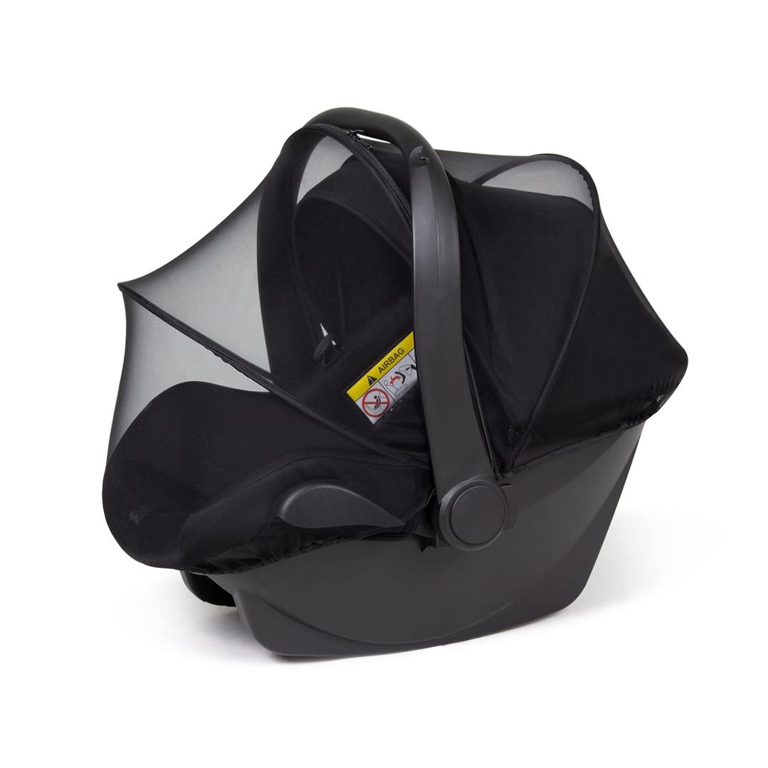 Beberoad Love Universal Baby Car Seat Mosquito Net - Breathable Mesh Cover with 2-Way Zipper for Infant Protection(Black)