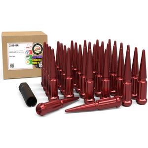 Wheel Accessories Parts 32 Pcs M14x1.5 14x1.5 Thread Spiked 4.4" Long Lug Nuts Red Truck Spline Hex Fits Chevy Silverado GMC Sierra 2500 3500  Ford F250 F350 Super Duty  Ram 2500 3500 Wheel Accessories Parts 32 Pcs M14x1.5 14x1.5 Thread Spiked 4.4" Long Lug Nuts Red Truck Spline Hex Fits Chevy Silverado GMC Sierra 2500 3500  Ford F250 F350 Super Duty  Ram 2500 3500