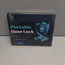 Portable Travel Door Lock Blue of 2 Pieces, Door Lockdown Securing Doors from Inside, Simple Effective Reliable for Hotel and Apartment Doors, Suitable for Family Trip