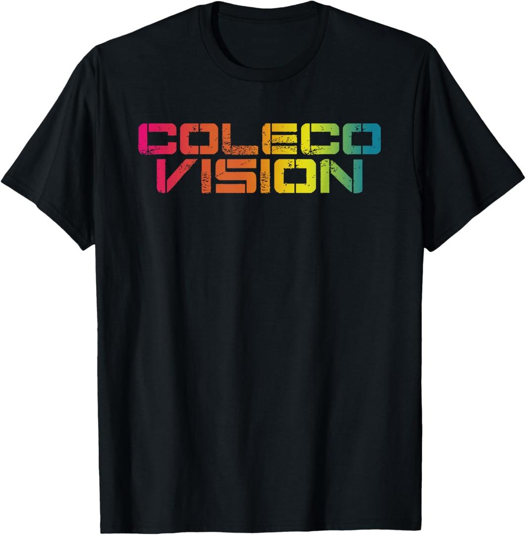 Coleco Vision Vintage Retro Colorful Text T-Shirt, Small