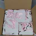 Kolldenn 50 Pcs Mini Gift Bags with Pink Bow Ribbon 4''x2.7''x4.5'' Small White Paper Thank You Goodie Gift Bags Bulk with Handle for Baby Shower Wedding Party Favor Birthday Return Guests