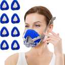 8 Pack CPAP Mask Liners Comfort Silky CPAP Mask Covers One Size Compatible with F20/F10 And Most Full Face Style CPAP Mask Improve The Comfort of Wearing The Mask (Not Fit Nasal Style CPAP Mask (Blue)