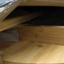 HOOBRO Bamboo Dining Table, Round Dining Table for 2, 27.5" Kitchen Table for Small Space, Writing Table, Easy to Assemble, for Dining Room, Living Room, Office, Kitchen, Apartment, Natural YL71CZ01G1