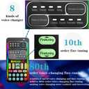 sktome Portable Voice Changer, 2rd Generation i9 Live Sound Card, Cool Lights Sound Board - Voice Disguiser/Modulator for PS4/PS5/Xbox One/PC/Phone/Laptops with Adjustable Voice Functions