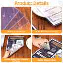 MotiMind 75 Pack Menu Covers 8.5 x 11 Inch Double Sided 2 View Menu Holder Restaurant All Clear Vinyl Sleeves A4 Sheet Protectors for Restaurant Bar Cafe