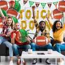 4 x Football Party Supplies Kit - Touchdown Letter Balloon, Goal Post & Football Shaped Foil Balloons, Round 'Touchdown!' Foil Balloons, and Banner for Birthday, Game day, Tailgate Party Decorations
