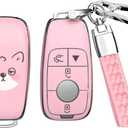 ACEBOY for Benz Key Fob Cover, TPU Case Compatible with Mercedes Benz A B C E G S GT CLA CLS GLA GLB GLE GLS EQA EQB SLK SLS