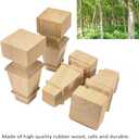 6 Inch Wooden Furniture Legs with Mounting Plates Screws Set of 4 Solid Wood Unfinished European Style Replacement Furniture Feet for Couch Cabinet Sofa Ottoman TV Stand Home DIY Projects (6 inch)