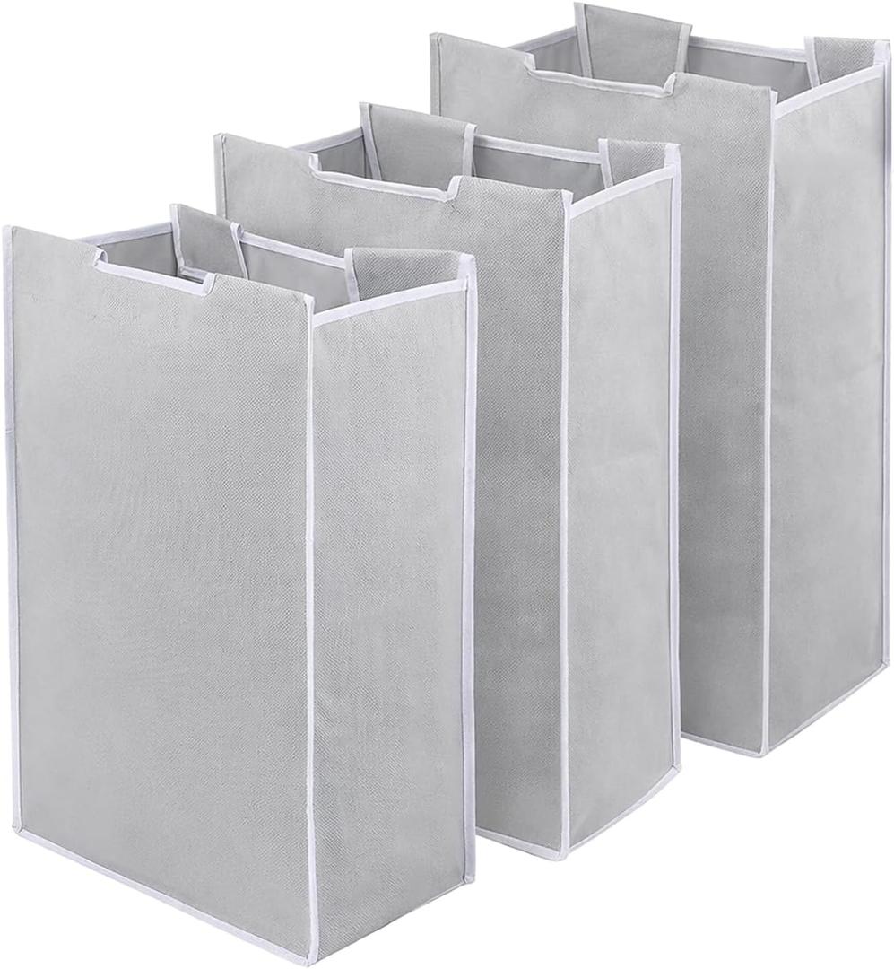 Laundry Sorter Replacement Bags 3 Pack, Hamper Liner for Laundry Sorter, Large Laundry Hamper Bag Compatible with 3 Bag Laundry Hamper, 48L Oxford Cloth