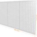 TORACK 3 PCS Metal Pegboard Panels (16x24 inch) for Wall Garage Tools Storage Pegboard for Workbench, Modular Peg Board Tool Organizer Board Kit (Pack of 3, Grey)