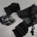Luggage Straps 3 PCS for Suitcases 2 Short & 1 Long Adjustable Straps with Elastic Thick Rope for Connecting Suitcases and Bags Stably with Strap Buckle and Bottle Buckle Clip, Total 5 Counts, Black