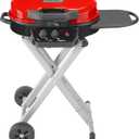 Coleman RoadTrip 225 Portable Propane Grill, 2-Burner Gas Grill with Matchless Ignition & Adjustable Temperature Control, 11,000 BTUs of Power for Grilling, Tailgating, Camping, BBQ, & More (Red)