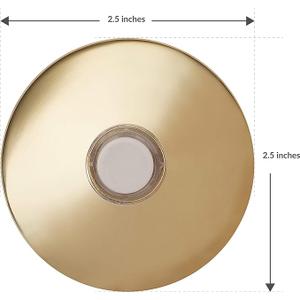 Newhouse Hardware BR5W Unlighted Doorbell Button, 1-Pack, Brass