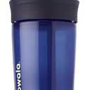 Owala Kids BPA-Free Plastic Tumbler with Spill Resistant Flexible Straw, Easy to Clean, Kids Water Bottle, Great for Travel, Dishwasher Safe, 15 Oz, Navy and Blue (Home Base)