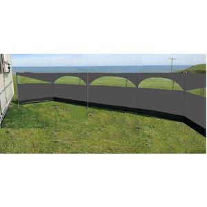 Windbreaker Wind Privacy Screen Camping Blocker 5 Panel Garden Beach Wind Shield 5ft High x 27.4ft Long (Stone Grey)