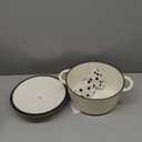 Enameled Cast Iron Dutch Oven - Umite Chef 5QT Pot with Lid & Cotton Potholders - Heavy-Duty Cookware for Bread Baking, Braising, Stews, Roasting(Cream White)